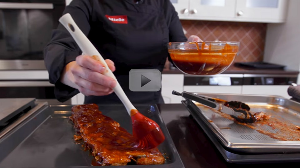 Cooking ribs Sous vide style Miele oven