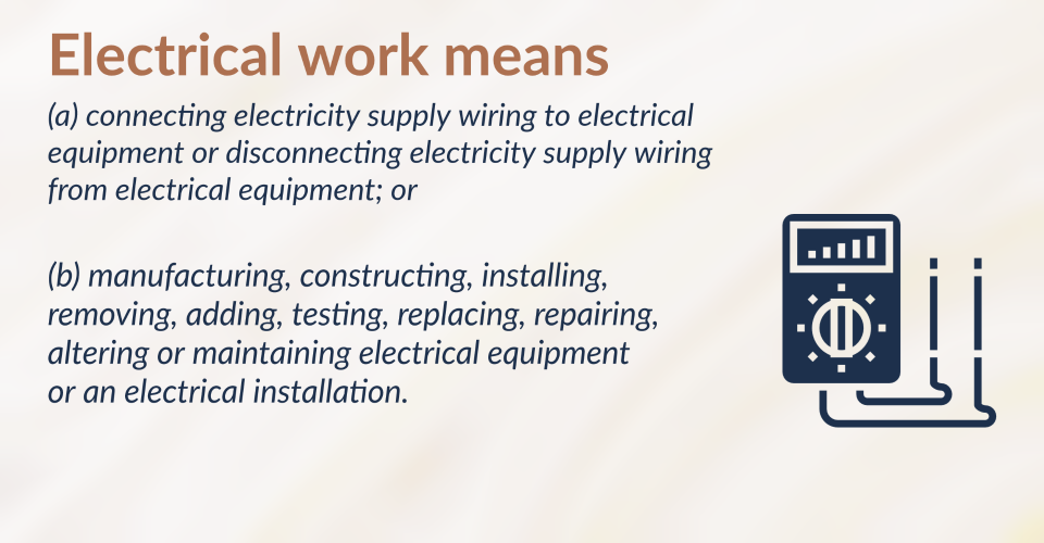 Meaning of electrical work